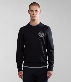 Felpe Uomo Napapijri Bollo Summer Sweatshirt Nere | RI2405138