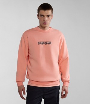 Felpe Uomo Napapijri Box Sweatshirt Rosa | BW5368209