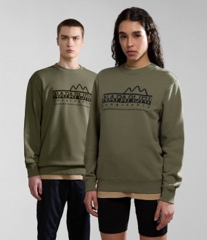 Felpe Uomo Napapijri Faber Sweatshirt Verdi | TG0961873