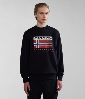 Felpe Uomo Napapijri Kreis Sweatshirt Nere | EA1254780