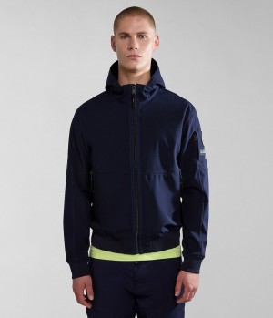Lightweight Jackets Uomo Napapijri Melville Mono-material Shell Jacket Blu Scuro | CO3650827