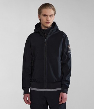 Lightweight Jackets Uomo Napapijri Melville Mono-material Shell Jacket Nere | AT2603514