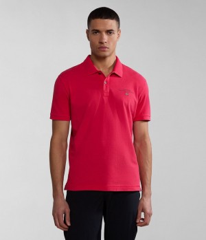Magliette Polo Uomo Napapijri Elbas Short Sleeve Pique Polo Shirt Rosse | PQ5320461