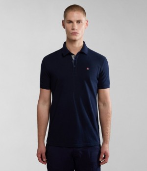 Magliette Polo Uomo Napapijri Eolanos Short Sleeve Polo Shirt Blu Scuro | JP6419270